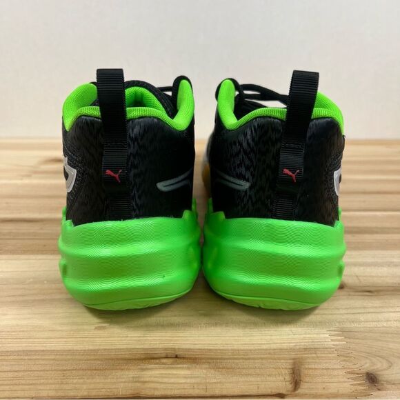 Puma Scoot Zeros NBA 2K Shot Meter Basketball shoes Mens 9.5 Black Green - Picture 4 of 8